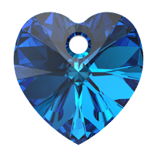 Swarovski    XILION Heart Pendant- Crystal Bermuda Blue 6228