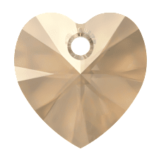 Swarovski    XILION Heart Pendant-  Crystal Golden Shadow 6228