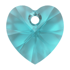 Swarovski    XILION Heart Pendant-Blue Zircon 6228