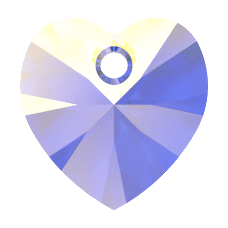 Swarovski    XILION Heart Pendant -Sapphire AB  6228