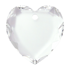 Swarovski Flat Heart Pendant - CRYSTAL 6225