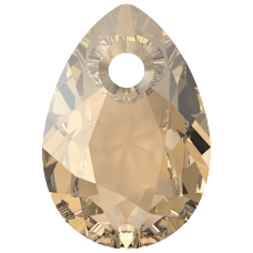 Swarovski Pear Cut Pendant  - Crystal Golden Shadow  6433