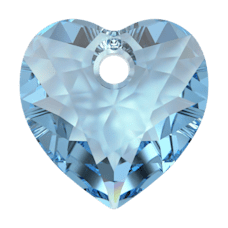 Swarovski Heart Cut Pendant  -Aquamarine  6432