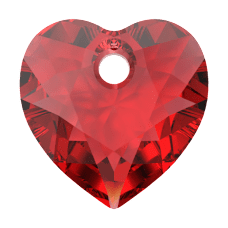 Swarovski Heart Cut Pendant  - Light Siam 6432