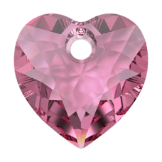 Swarovski Heart Cut Pendant  - Rose 6432