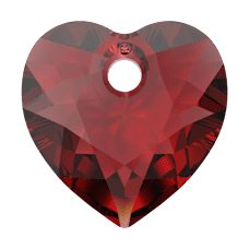 Swarovski Heart Cut Pendant  -  Siam 6432