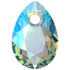 Swarovski Pear Cut Pendant  - Aquamarine Shimmer 6433