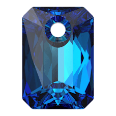 Swarovski Emerald Cut Pendant -  Crystal Bermuda Blue P 6435