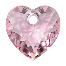 Swarovski Heart Cut Pendant  -Light Rose 6432