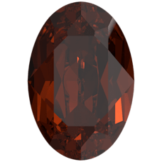 Oval Fancy Stone - SMOKED AMBER