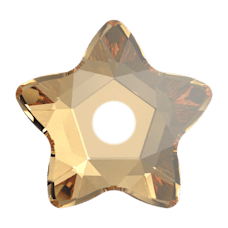 Star Flower Sew On Stone -  CRYSTAL GOLDEN SHADOW F