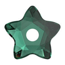 Star Flower Sew On Stone - EMERALD F