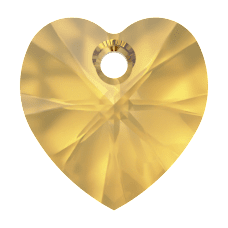 Swarovski    XILION Heart Pendant-Golden topaz 6228