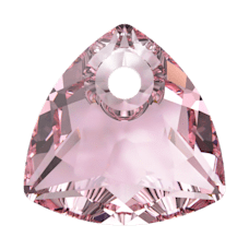 Swarovski Trilliant Cut Pendant - Light Rose  6434