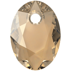 Swarovski Elliptic Cut Pendant -Crystal Golden Shadow 6438