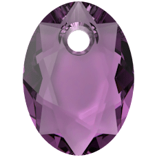 Swarovski Elliptic Cut Pendant -   Amethyst  6438