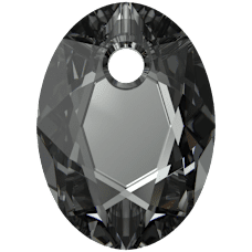 Swarovski Elliptic Cut Pendant -Crystal Silver Night  6438