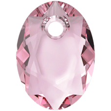 Swarovski Elliptic Cut Pendant -  Light Rose  6438