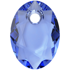 Swarovski Elliptic Cut Pendant - Sapphire    6438