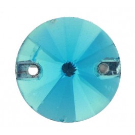 Round Sew-on Aquamarine