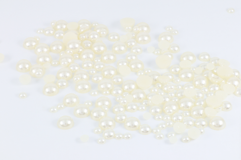 Ivory Flat Back Pearls